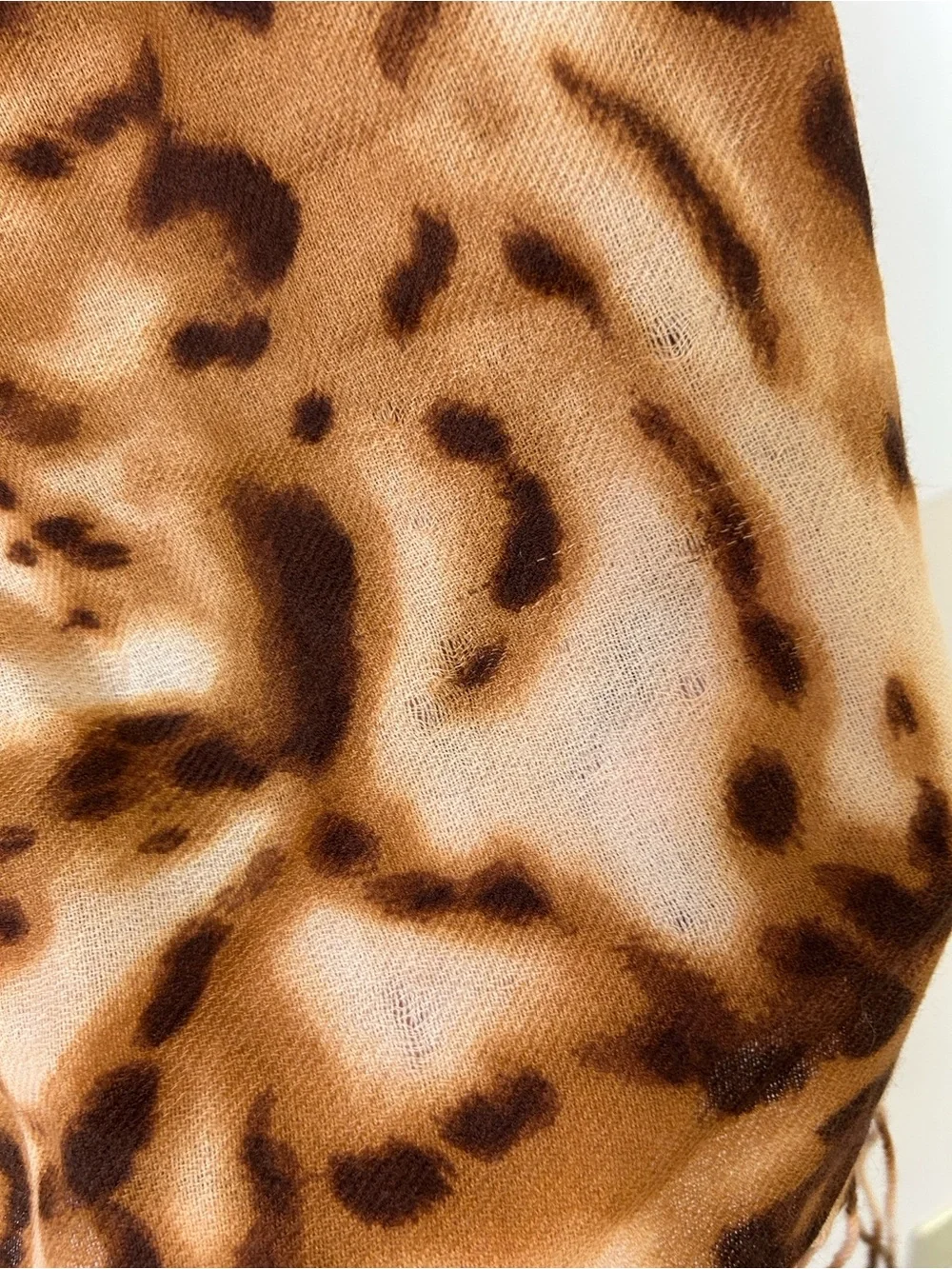 Unbranded Leopard Fringe Scarf